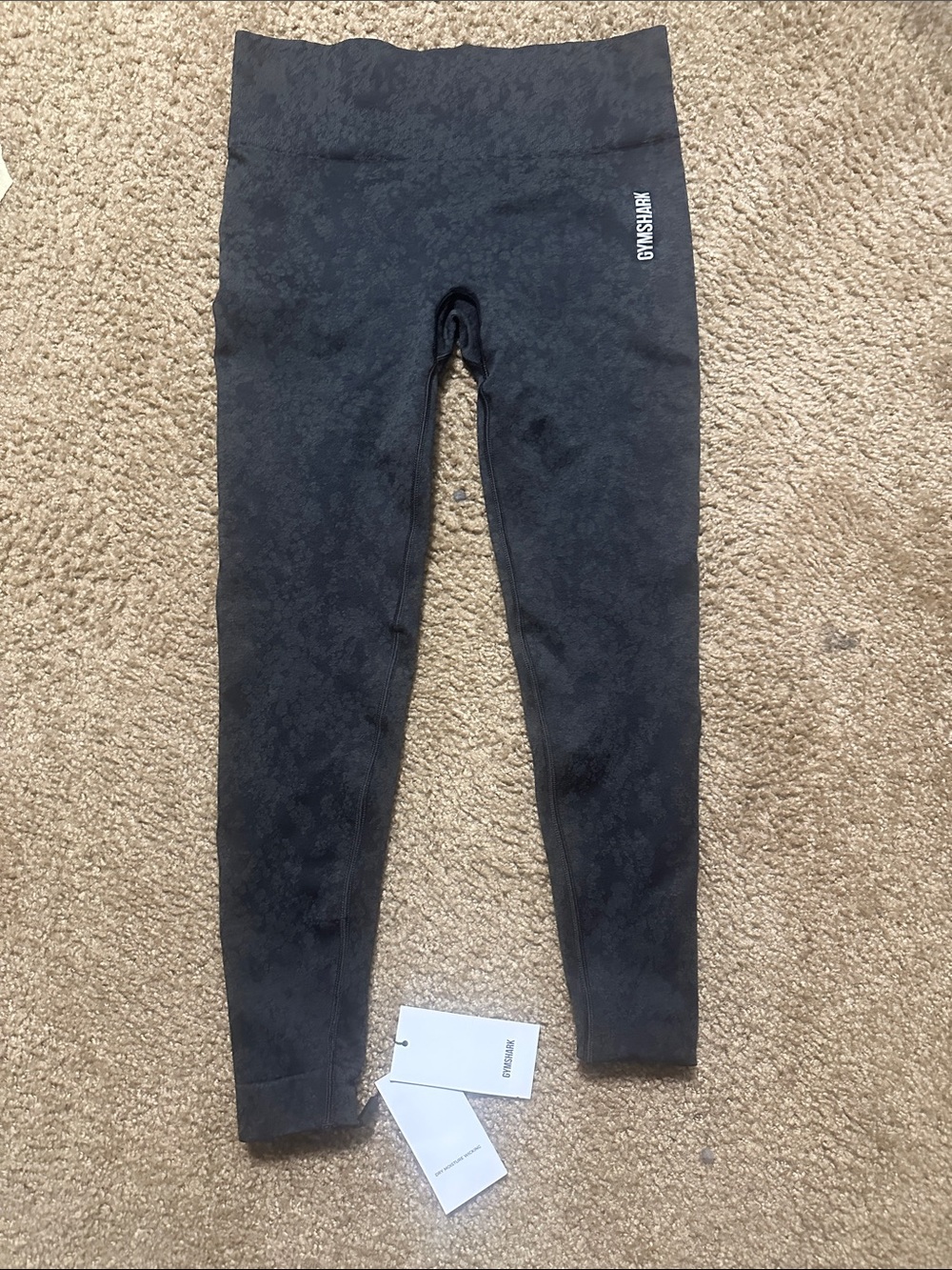 NWT Gymshark Black  ADAPT PATTERN SEAMLESS LEGGINGS  High-Waist